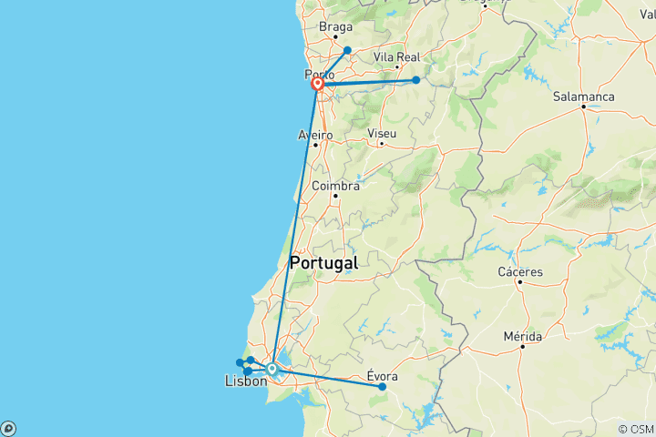 Kaart van Essentie van Portugal - 11 dagen