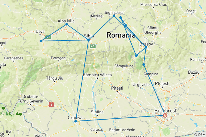Mapa de Los mercadillos navideños de Rumanía