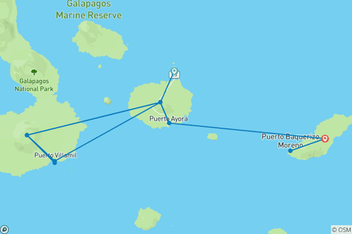 Carte du circuit Équateur : Galapagos Premium - Santa Cruz, Isabela & San Cristóbal - 9 jours/8 nuits