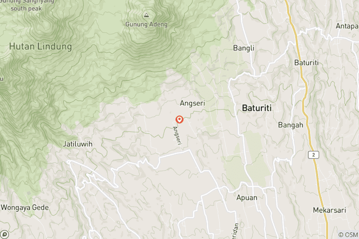 Carte du circuit 4 jours de culture et de bien-être à Kaura Manggis-Bali Experience
