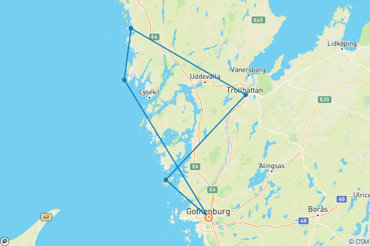 Kaart van De dromerige archipel van West-Zweden (9 dagen)