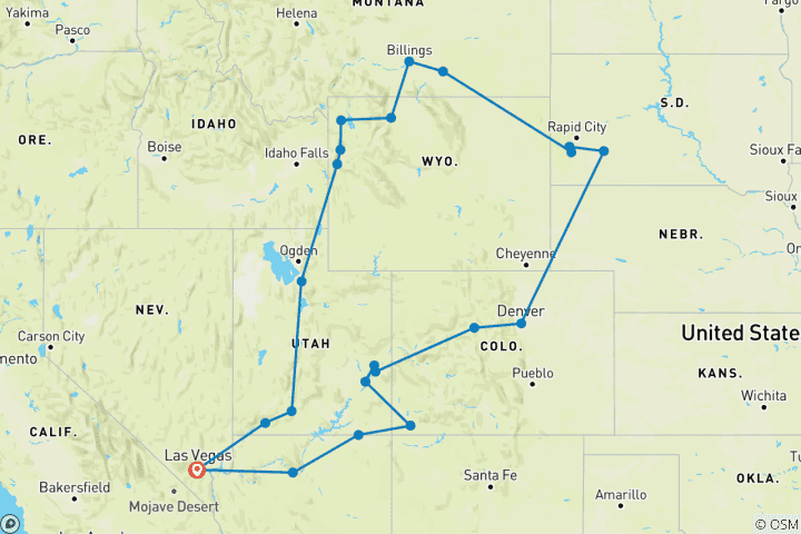 Carte du circuit Scenic Parks Explorer (droits d'entrée dans les parcs nationaux des États-Unis pour les non-résidents)