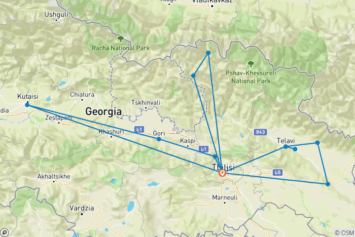 Map of Georgia Explorer - 8 days