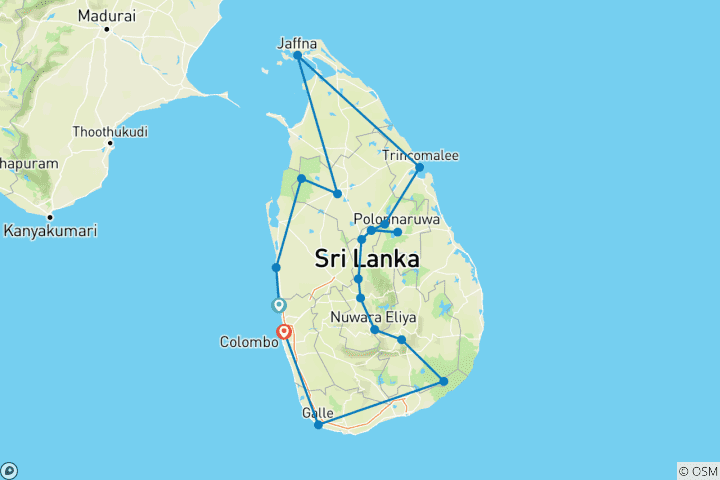 Kaart van Sri Lanka Verkenner
