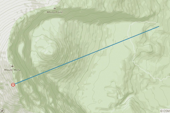 Karte von 2 Tage Aschekegel des Mount Meru Trek