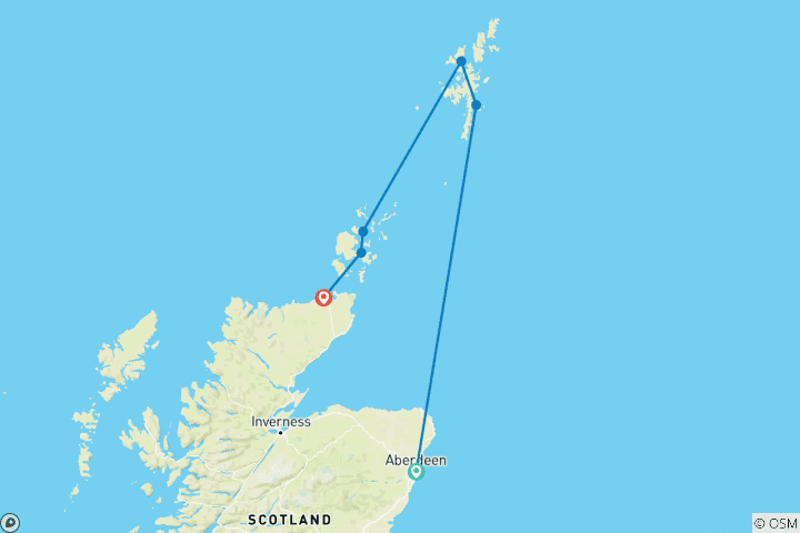 Map of Scotland: Highlights of Orkney and Shetland