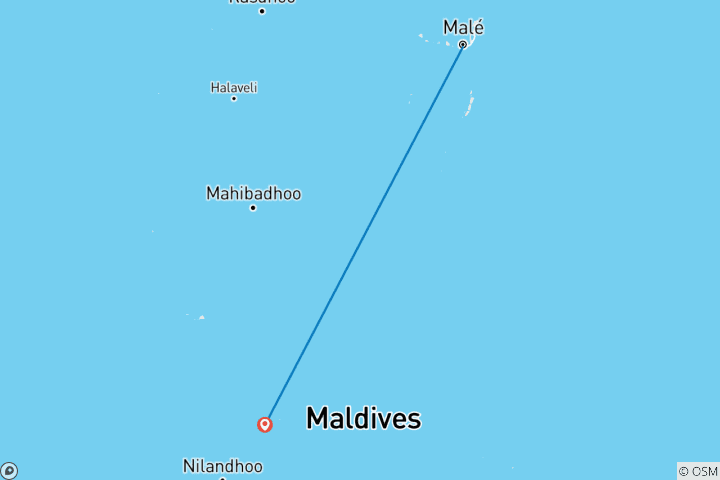 Carte du circuit Un début de mariage parfait - Forfait lune de miel aux Maldives