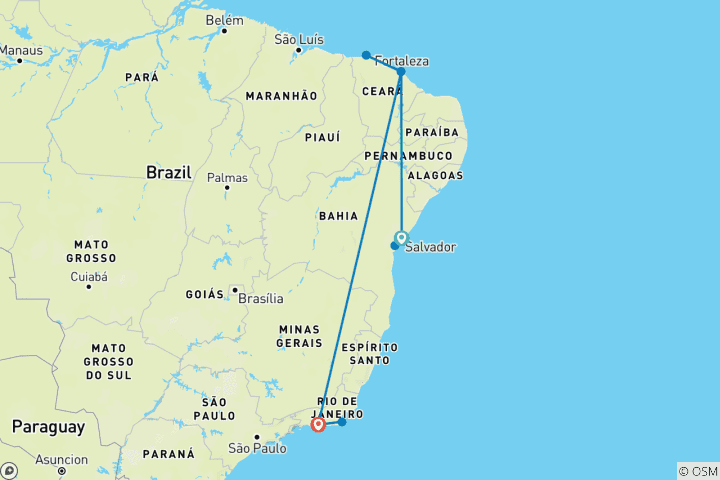 Map of SEA AND SUN IN BRAZIL