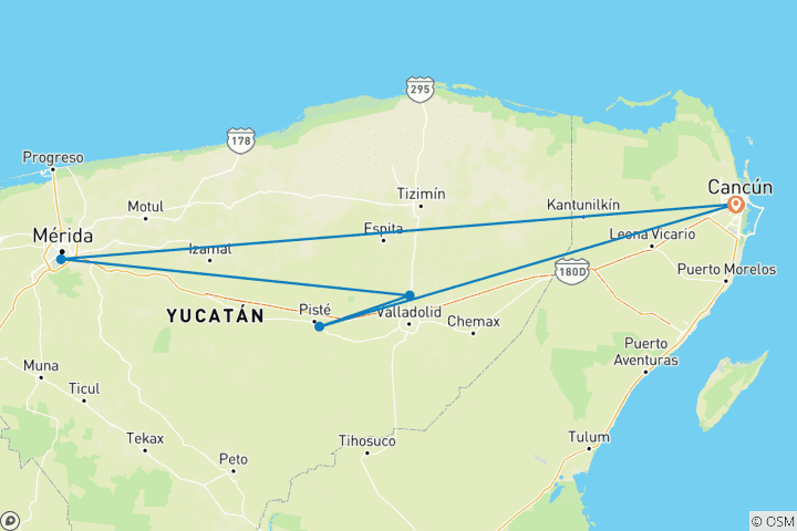 Carte du circuit HACIENDAS DE YUCATAN