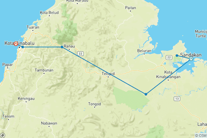 Map of Borneo Premium Family Holiday