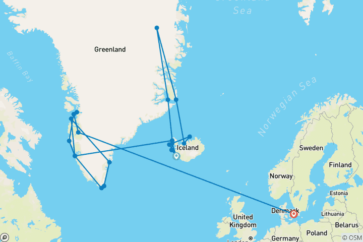 Mapa de Viaje definitivo: Expedición a Islandia y Groenlandia
