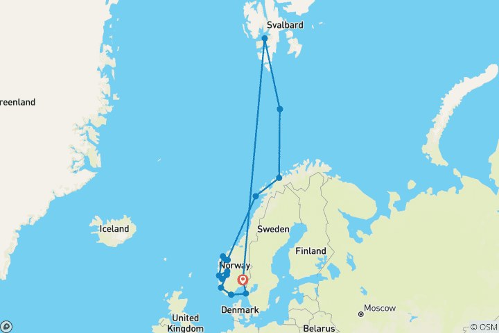 Mapa de Viaje definitivo: Fiordos Noruegos, Svalbard y el Círculo Polar Ártico