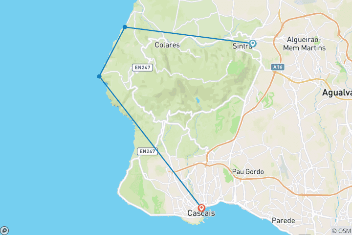 Karte von Portugal - Kurztour nach Sintra (Superior Variante) (4 Tage)