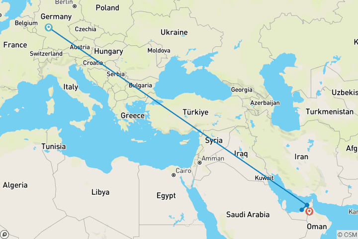 Karte von Silvester in Dubai – V.A.E. (inkl Flug)