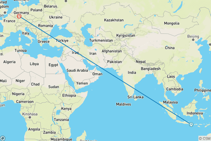 Karte von Silvester auf Bali & Baden – Indonesien (inkl Flug)