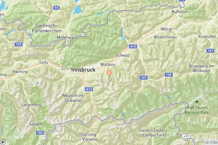 Map of Ski Austria 35 to 45: 2 Weeks (Meet Us There, Start Hopfgarten)