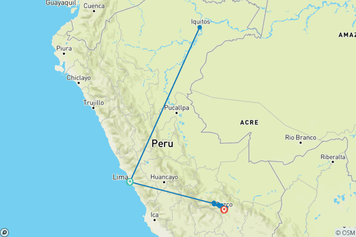 Mapa de Experiencia en Perú y el Amazonas 2028-2029