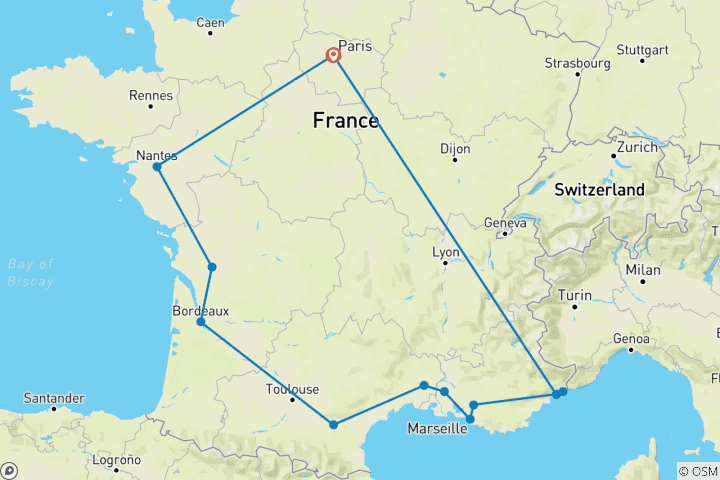 Map of French Rendez -Vous With Paris Extension
