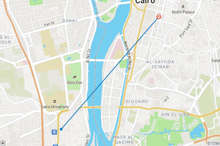 Mapa de El Cairo, Pirámides y Experiencia en Fayoum - 4 Días