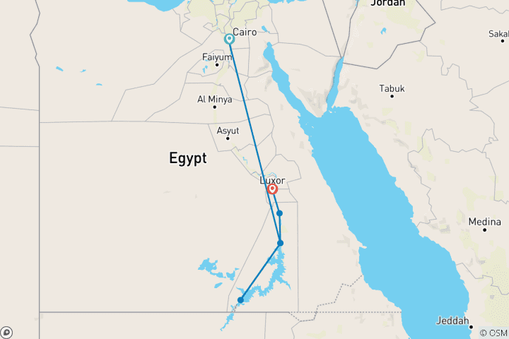 Carte du circuit Vacances en famille en Égypte
