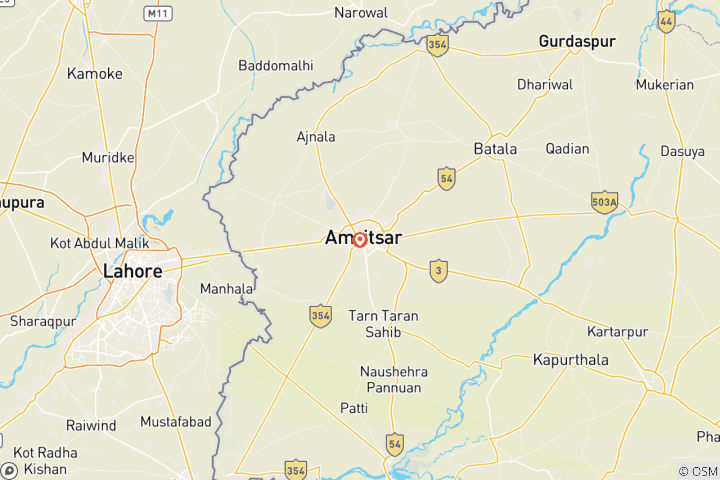 Map of 3 Days Amritsar Spiritual & Heritage Tour Golden Temple | Wagah Border | Punjabi Cultural Experience