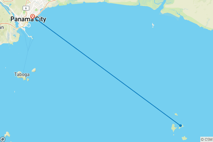 Kaart van 5 dagen Panama Romantisch uitje