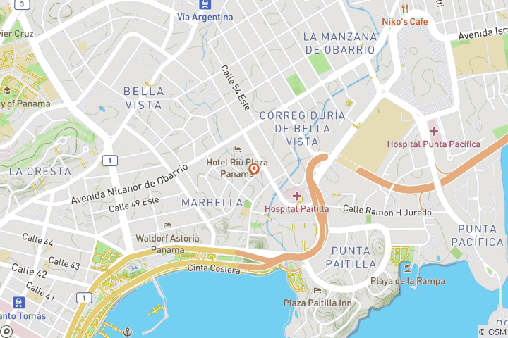 Carte du circuit 5 jours au Panama en famille
