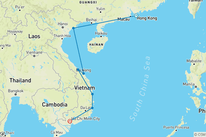 Kaart van Hongkong naar Saigon: Een culturele ontsnapping