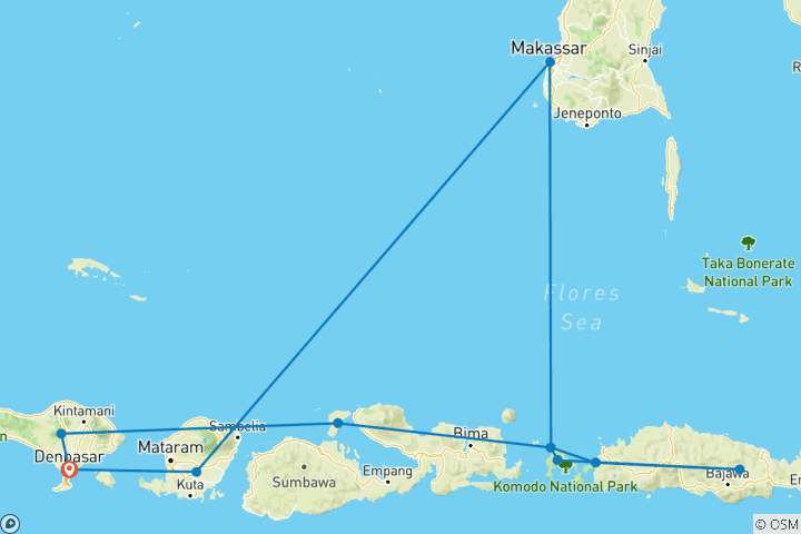Mapa de Más allá de Bali: El Pasaje Dorado