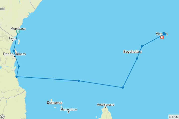 Mapa de Descubre las Seychelles, Tanzania y Kenia 2029