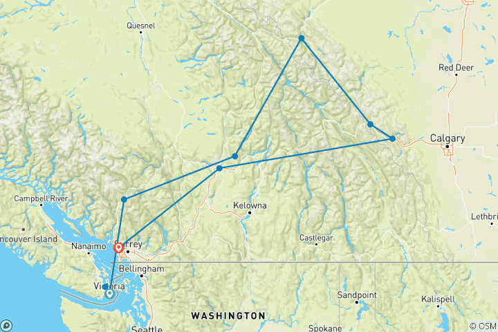 Map of Highlights of the Rockies 2027