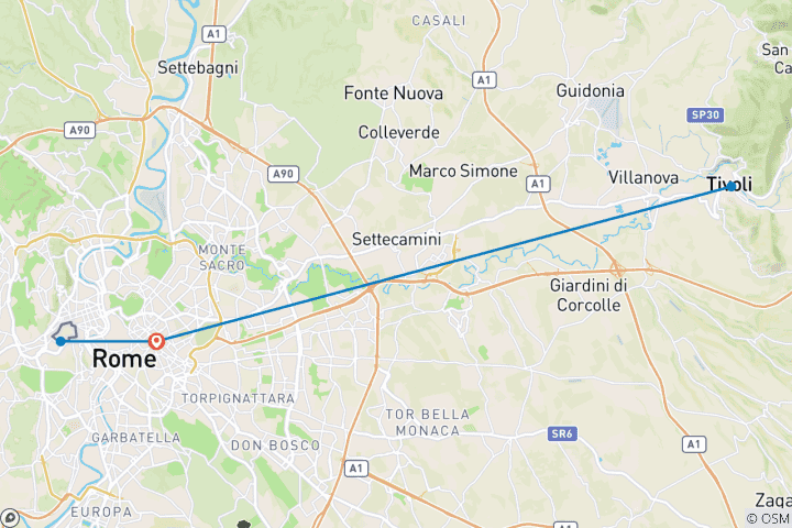 Carte du circuit Rome's Finest : une escapade en ville haut de gamme