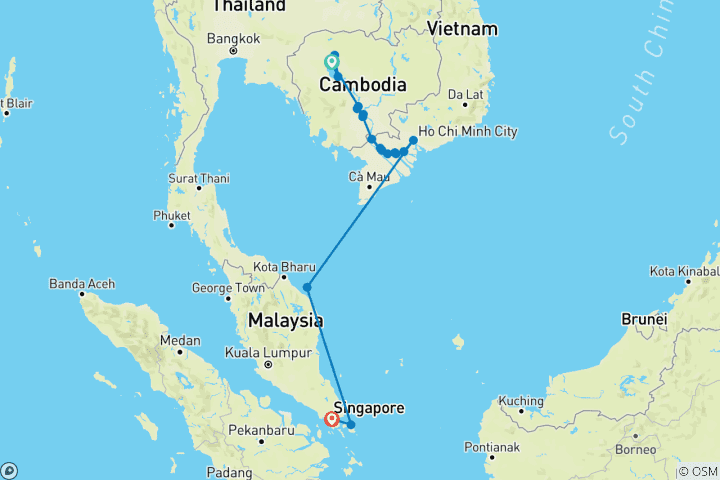 Mapa de Descubre Vietnam y más allá por río y mar