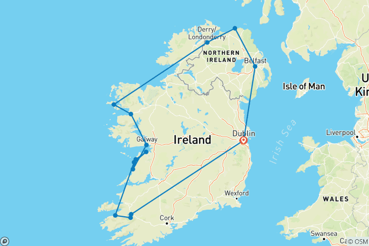 Map of Extraordinary Ireland (Small Groups)