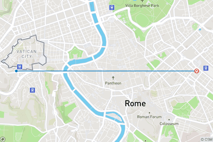 Karte von Rom - 5 Tage Erlebnis-Reise