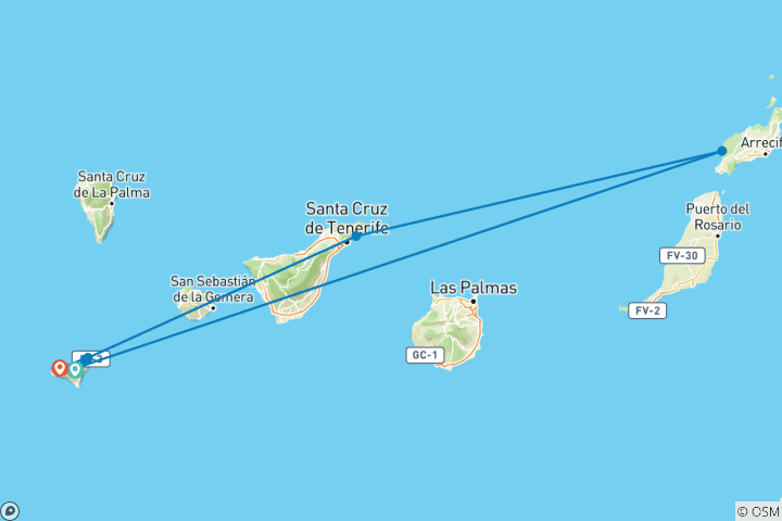 Kaart van EL Hierro - origineel & authentiek (8 dagen)