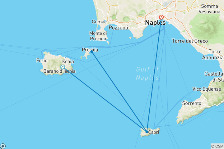 Mapa de Italia De Isla en Isla: Capri e Ischia