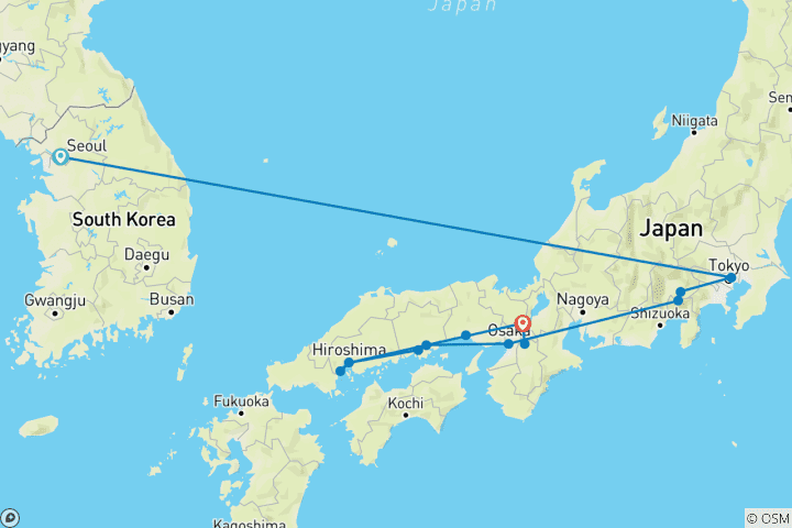 Karte von Klassisches Japan: Das Land der aufgehenden Sonne mit Seoul