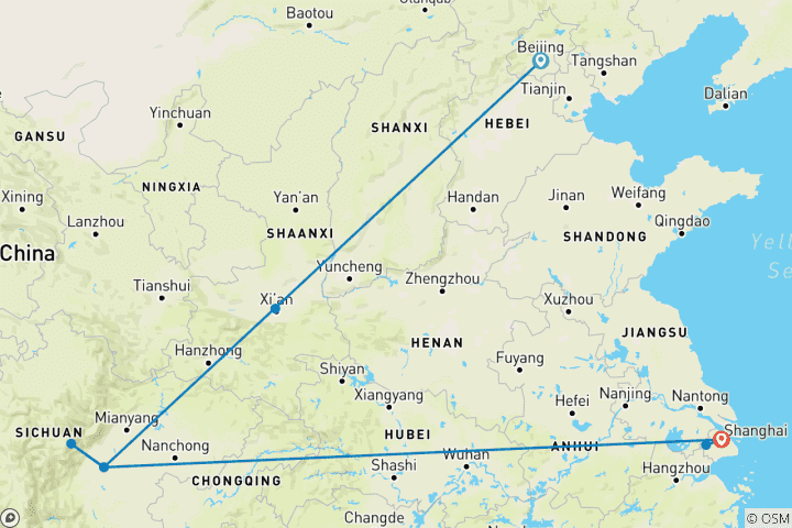 Mapa de China esencial