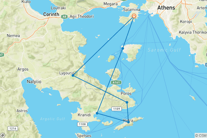 Carte du circuit Croisière Harmony de 8 jours