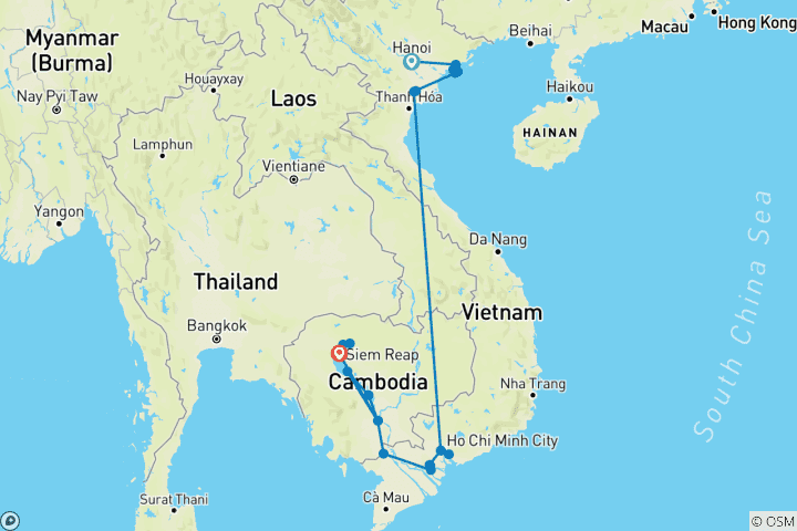 Karte von Lotos - 21 Tage Erlebnisreise