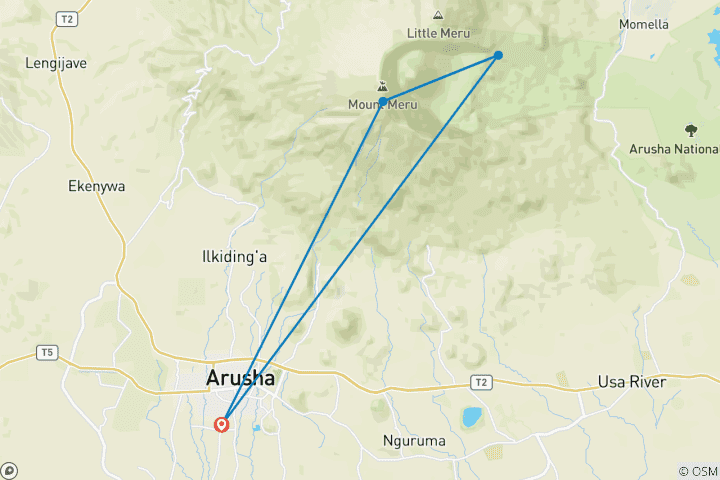 Carte du circuit Ascension du mont Meru : circuit « Premium Summit » de 4 jours
