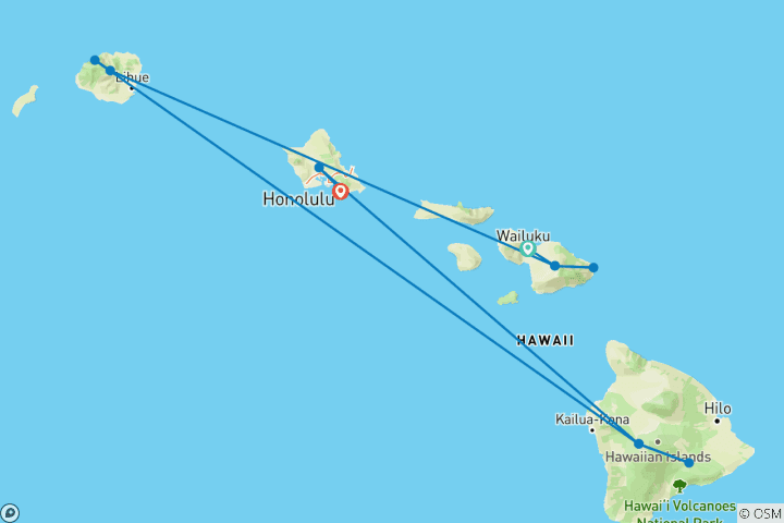 Map of Hawaiian Islands Luxury Escape: A 10-Day Ultra-Premium Inter-Island Journey