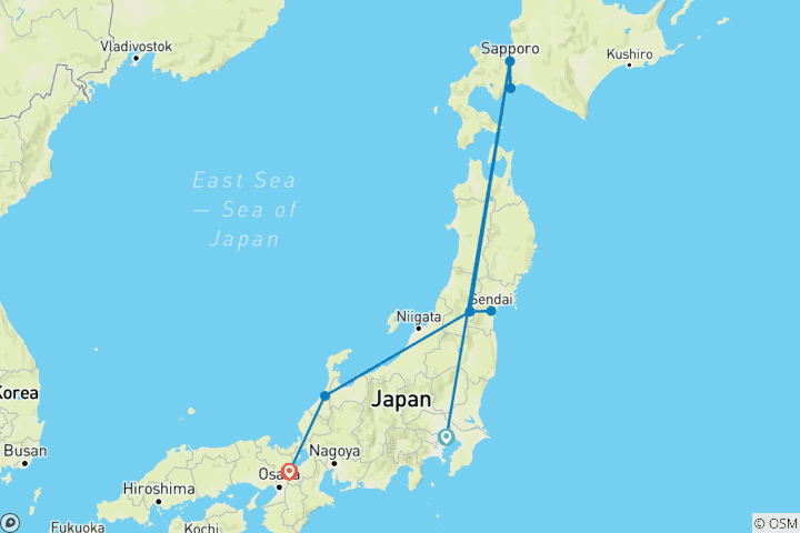 Karte von Das Erbe Japans - mit Hokkaido