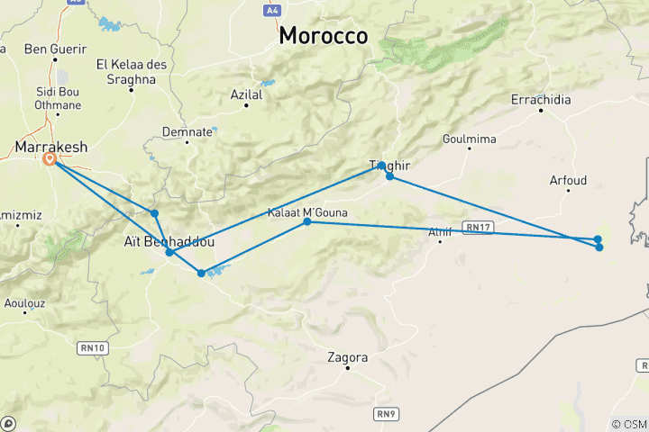 Map of Across Morocco: Where History Meets Horizon