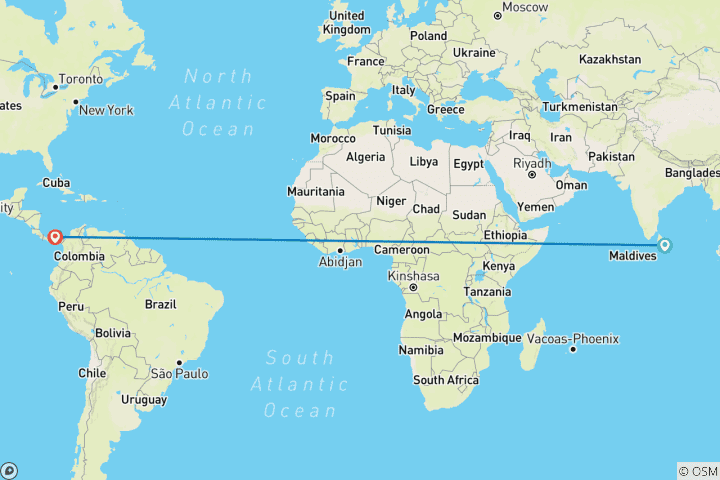 Map of Panama Discovery Tour – 5 Days / 4 Nights Tour