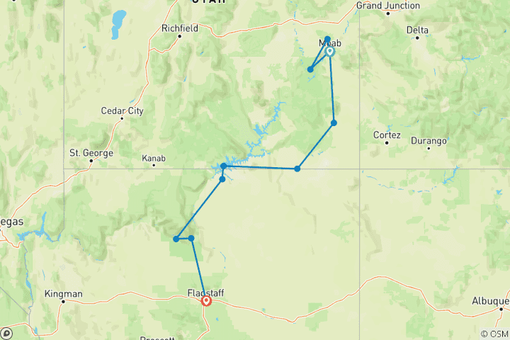 Kaart van Titel: Het zuidwesten van de VS, de Grand Canyon en de Colorado-rivier – National Geographic