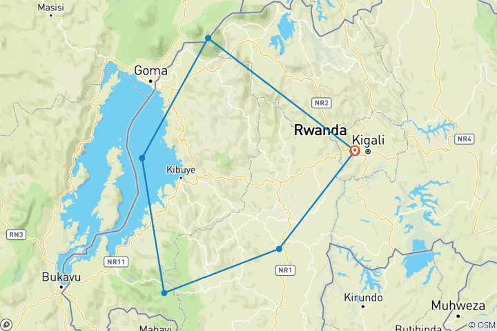 Kaart van Handtekening: De primatenkoninkrijken van Rwanda – National Geographic