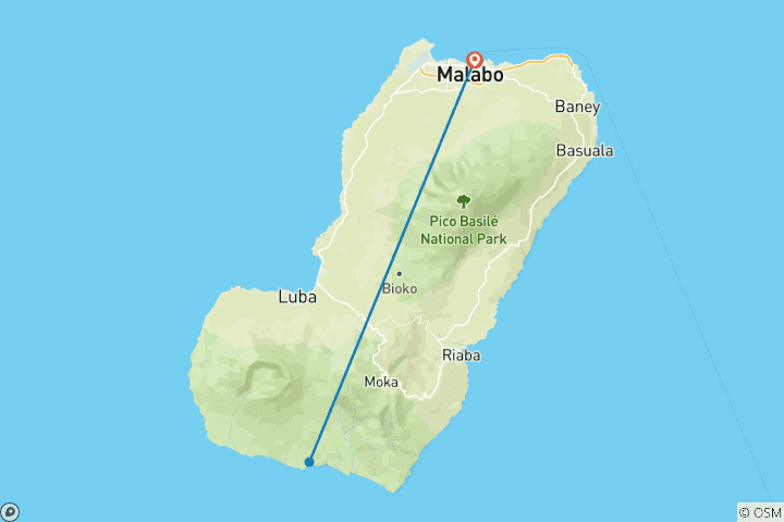 Map of Equatorial Guinea Highlights: 4-Day Island & Cultural Escape
