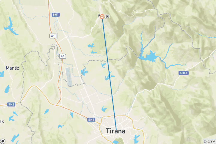 Map of Vibrant Tirana: From City to Sea